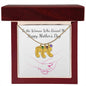 Custom Baby Feet Necklace with Birthstone To the Woman who raised me, Happy Mothers Day