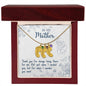Custom Baby Feet Necklace with Birthstone To My Mon if there ever comes a day where we cant be together