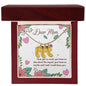 Custom Baby Feet Necklace with Birthstone Dear Mom I love you so much