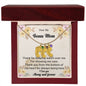 Custom Baby Feet Necklace with Birthstone To My Bonus Mom