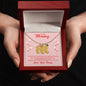 Custom Baby Feet Necklace with Birthstone Mommy to be-To my mommy-I can hear you