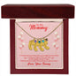Custom Baby Feet Necklace with Birthstone Mommy to be-To my mommy-I can hear you
