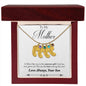 Custom Baby Feet Necklace with Birthstone Son to mother