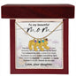Custom Baby Feet Necklace with Birthstone To my Beautiful Mom Love your Daughter