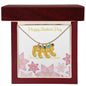 Custom Baby Feet Necklace with Birthstone Happy Mother's Day to my Incredible Mom