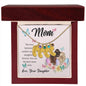 Custom Baby Feet Necklace with Birthstone Mom, The love between a mother and her daughter is forever