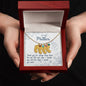 Custom Baby Feet Necklace with Birthstone To My Mon if there ever comes a day where we cant be together