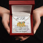 Custom Baby Feet Necklace with Birthstone To my Beautiful Mom Love your Daughter