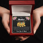 Custom Baby Feet Necklace with Birthstone To My Mother