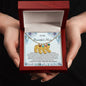 Custom Baby Feet Necklace with Birthstone To My Beautiful Mom