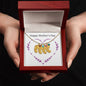 Custom Baby Feet Necklace with Birthstone Happy Mother's Day Purple Heart