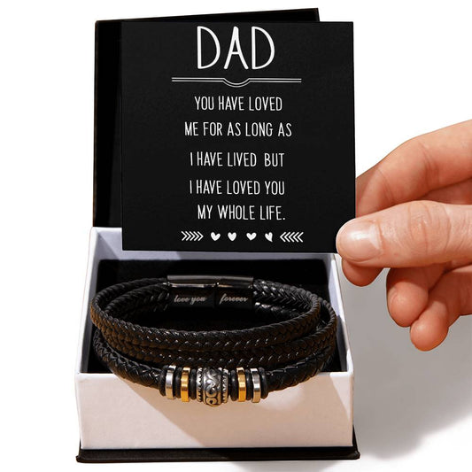 Men's "Love You Forever" Bracelet, Dad you have loved me