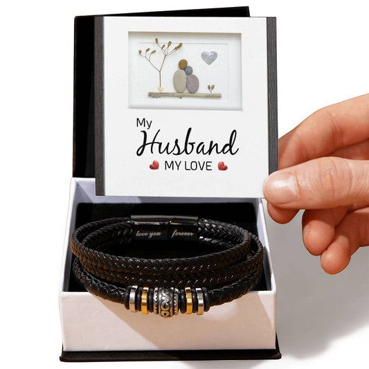 Men's "Love You Forever" Bracelet, My Husband my Love