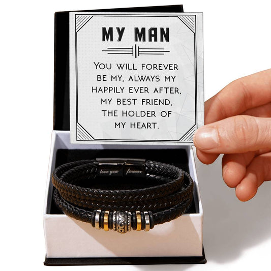 Men's "Love You Forever" Bracelet, You will forever be my always