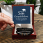 Men's "Love You Forever" Bracelet, to our son congratulations on your graduation