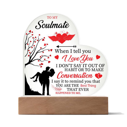 Soulmate Heart Acrylic Plaque