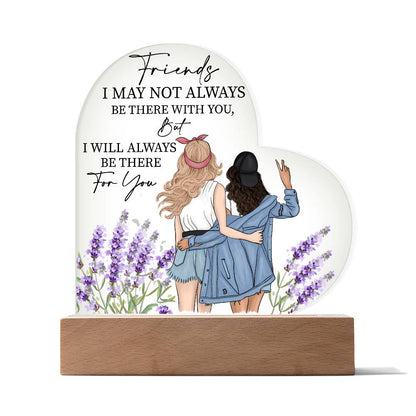 Friends Quote, Heart Acrylic Plaque