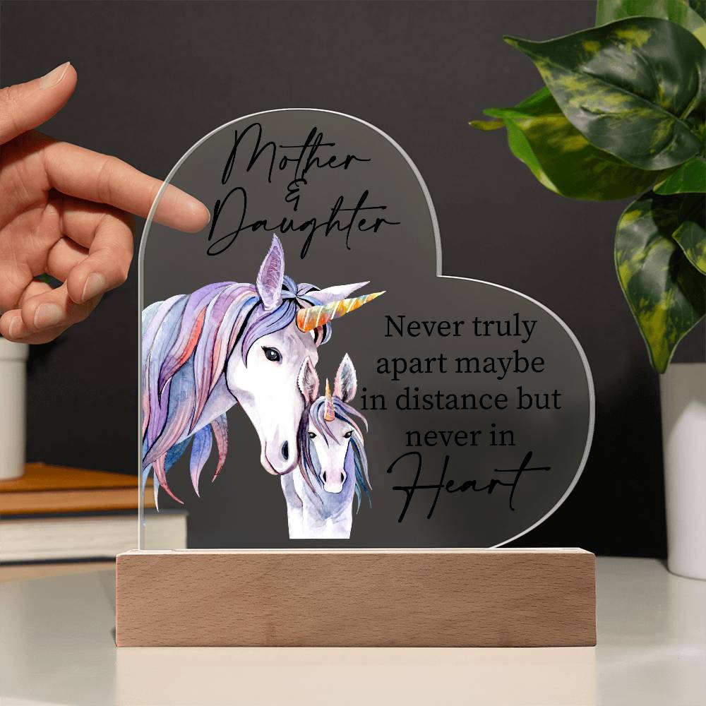 Mother and Daughter,  Horse, Heart Acrylic Plaque