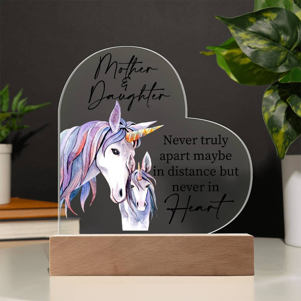 Mother and Daughter,  Horse, Heart Acrylic Plaque