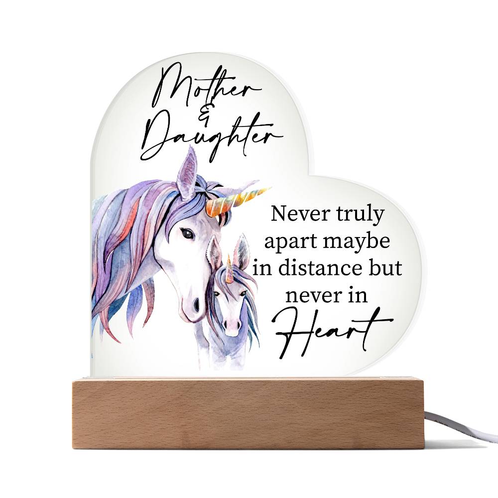 Mother and Daughter,  Horse, Heart Acrylic Plaque