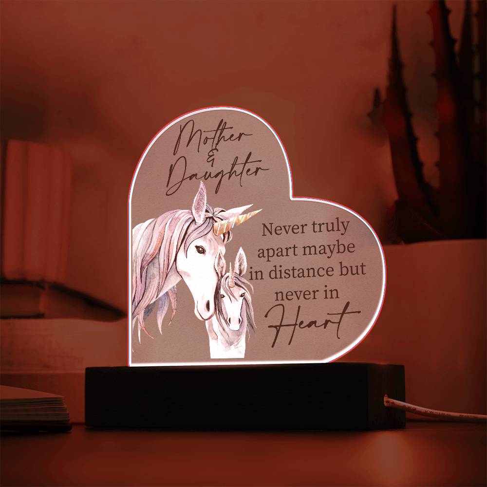 Mother and Daughter,  Horse, Heart Acrylic Plaque