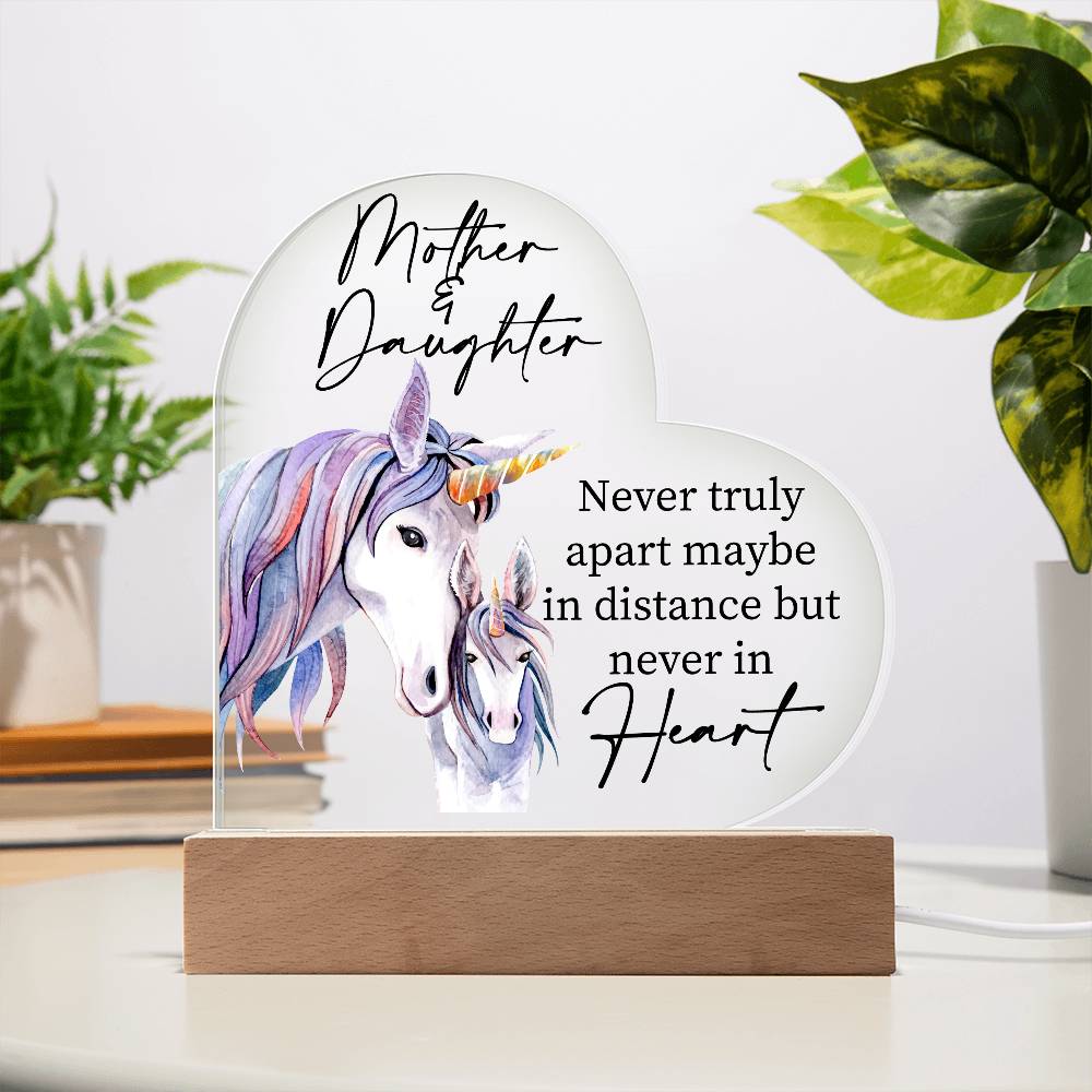 Mother and Daughter,  Horse, Heart Acrylic Plaque