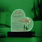 To my Wife Heart Acrylic Plaque Night Light