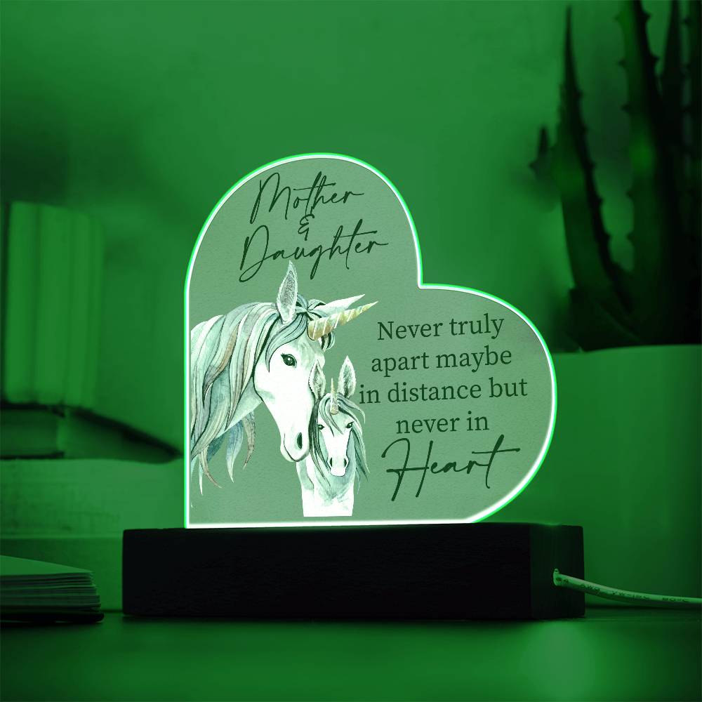 Mother and Daughter,  Horse, Heart Acrylic Plaque