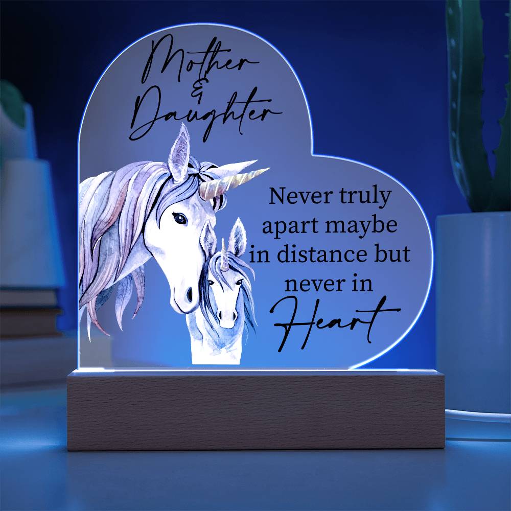 Mother and Daughter,  Horse, Heart Acrylic Plaque