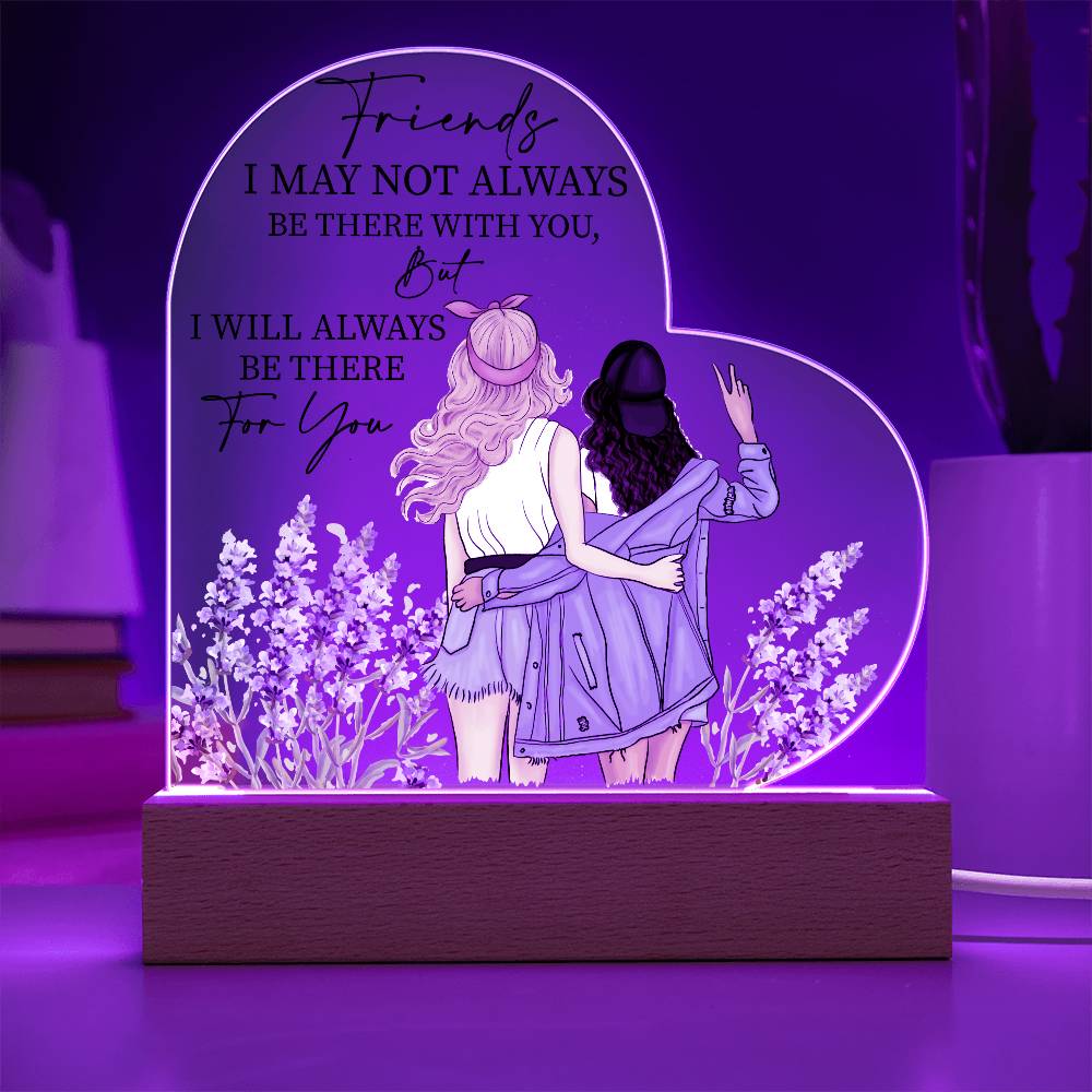 Friends Quote, Heart Acrylic Plaque