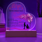 To my Wife Heart Acrylic Plaque Night Light