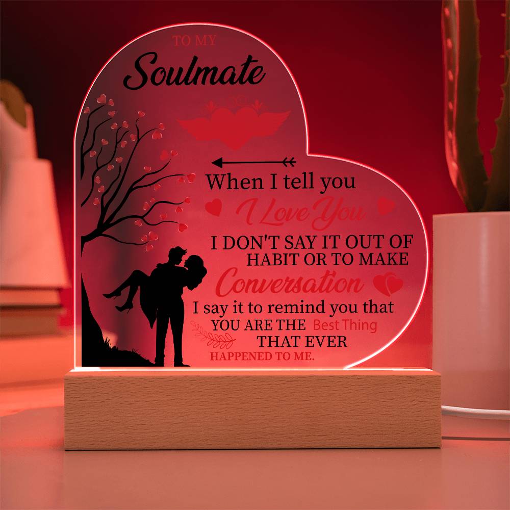 Soulmate Heart Acrylic Plaque