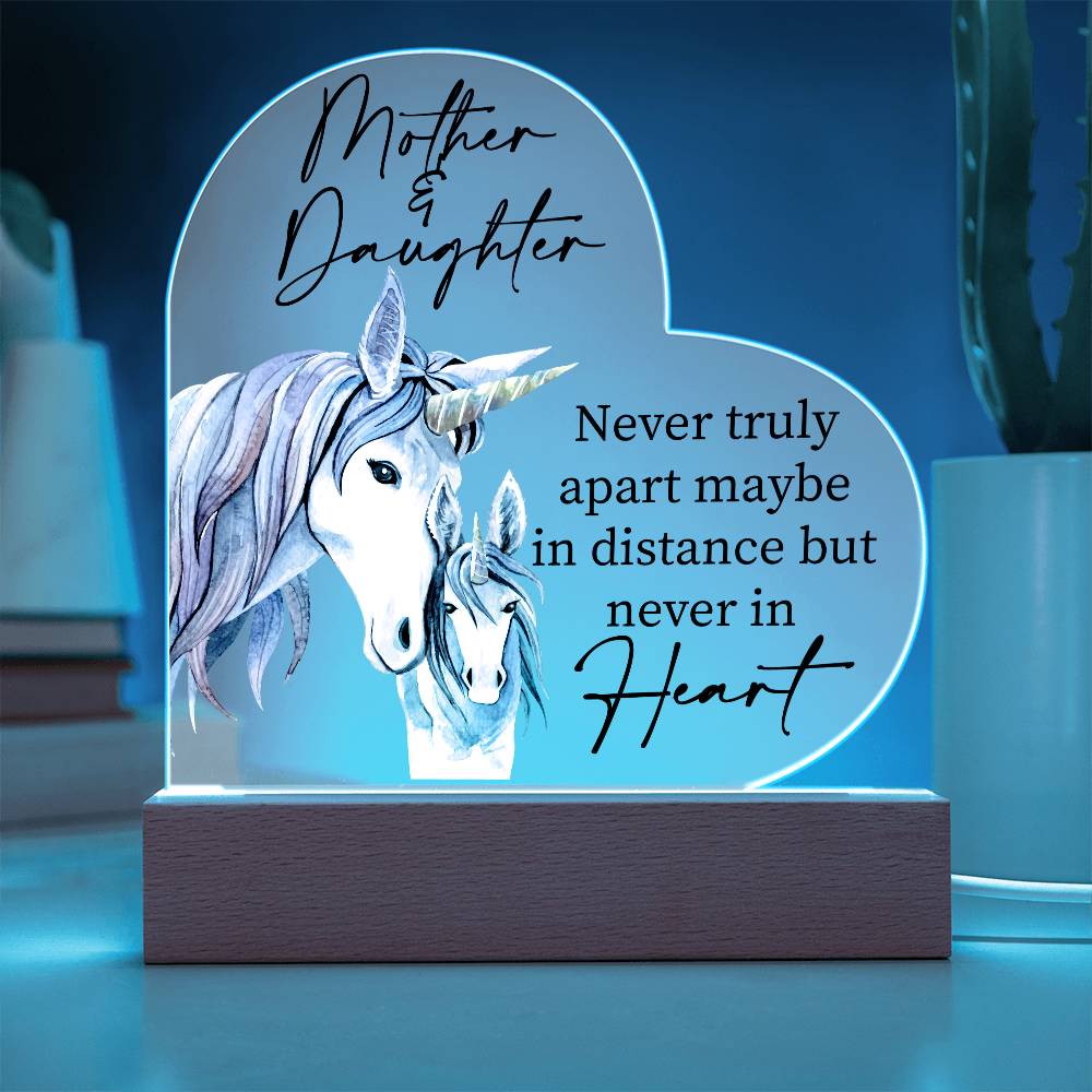 Mother and Daughter,  Horse, Heart Acrylic Plaque