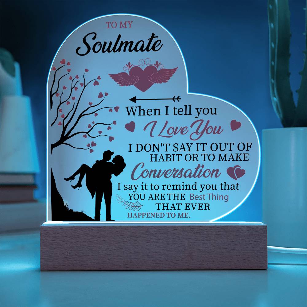 Soulmate Heart Acrylic Plaque