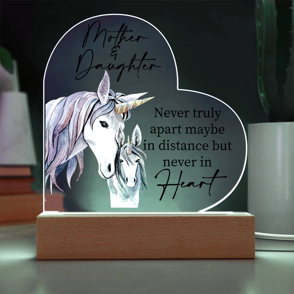 Mother and Daughter,  Horse, Heart Acrylic Plaque