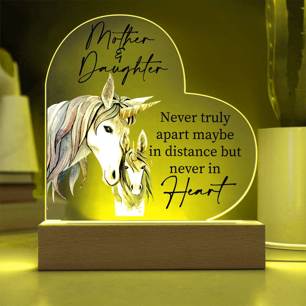 Mother and Daughter,  Horse, Heart Acrylic Plaque