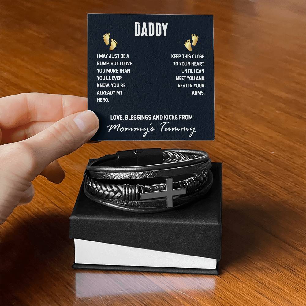 Daddy to be, Men's "Cross" Bracelet