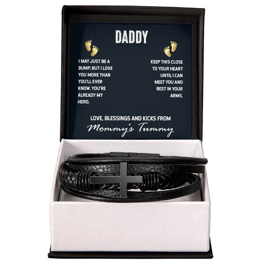 Daddy to be, Men's "Cross" Bracelet