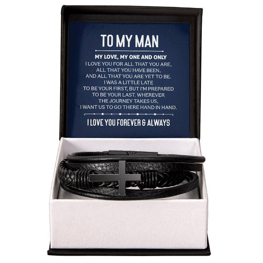 To My Man Men's "Cross" Bracelet