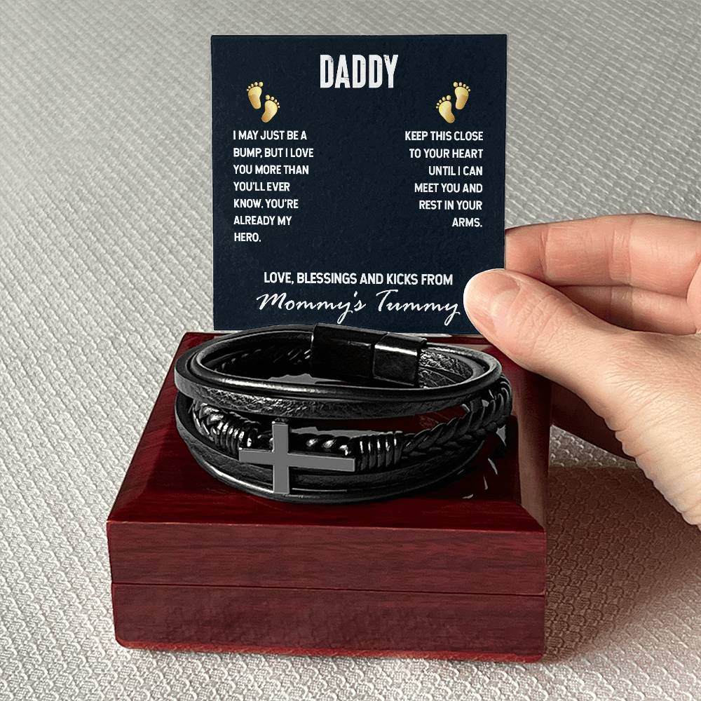 Daddy to be, Men's "Cross" Bracelet