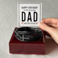 Men's Cross Leather Bracelet, Happy birthday to my amazing dad