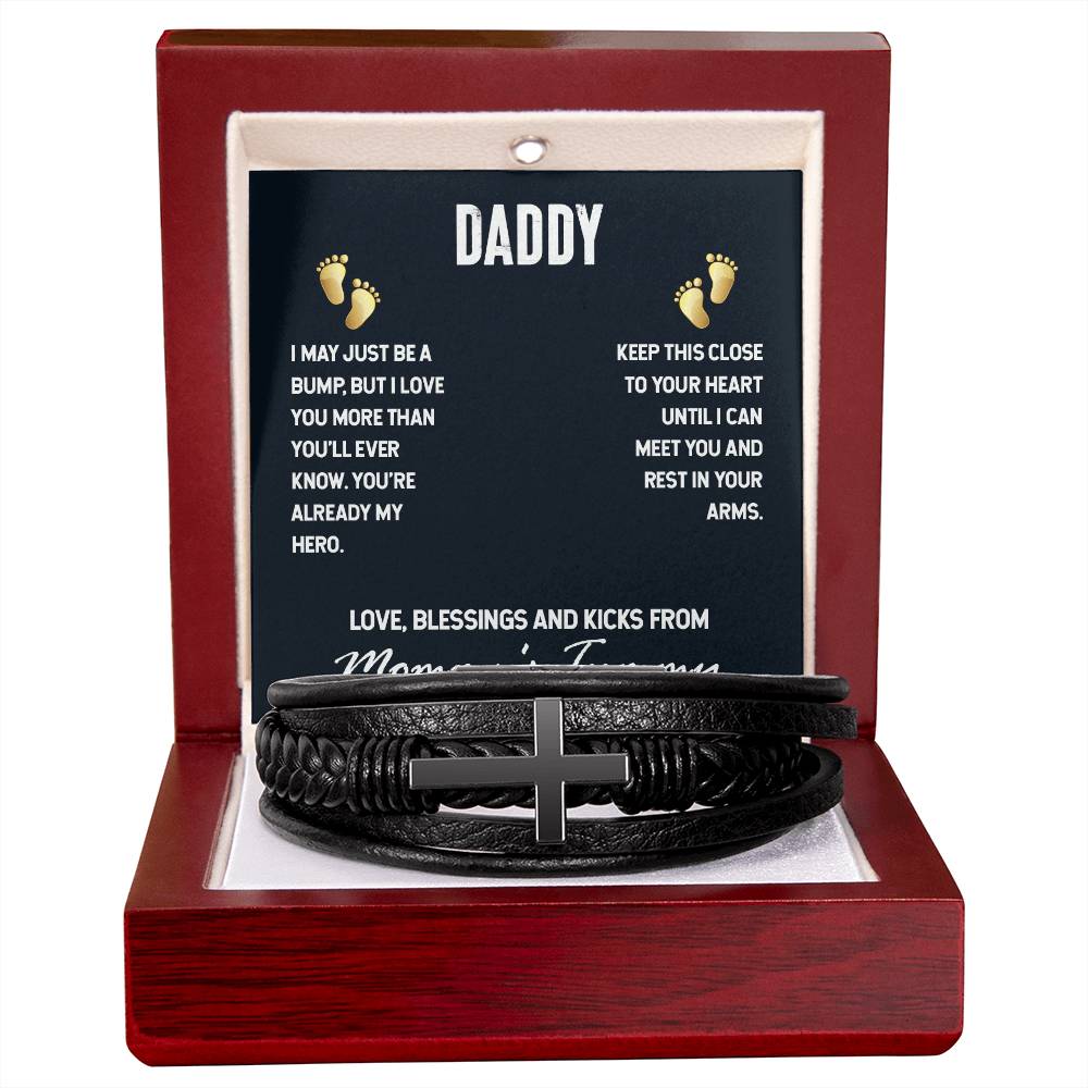 Daddy to be, Men's "Cross" Bracelet