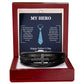 Men's Cross Leather Bracelet, Dad my Hero