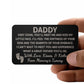 Engraved Wallet Card Daddy to be