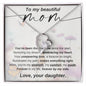 Forever Love Necklace To my Beautiful Mom Love your Daughter