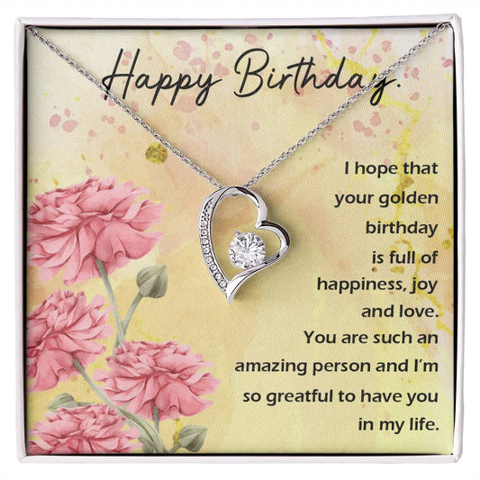 Forever Love Necklace, Happy Birthday