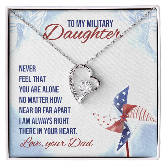 Forever Love Necklace Never feel that - Military Daughter