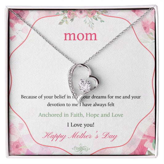 Forever Love Necklace Mom Happy Mother's Day