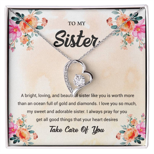 Forever Love Necklace To my Sister