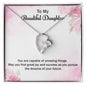 Forever Love Necklace, Happy Birthday My Beautiful Daughter may you find great joy and success